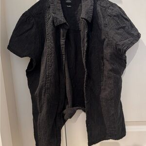 Prana Black Short Sleeve Blouse